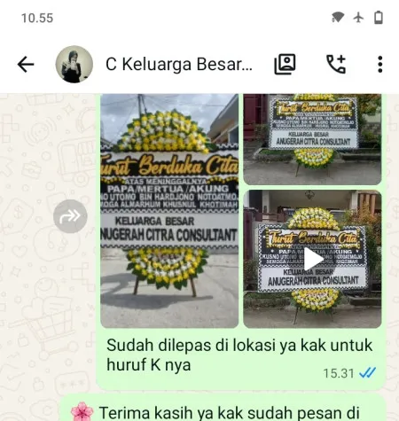 Pengiriman Papan Bunga Duka Ballroom Wedding Serpong