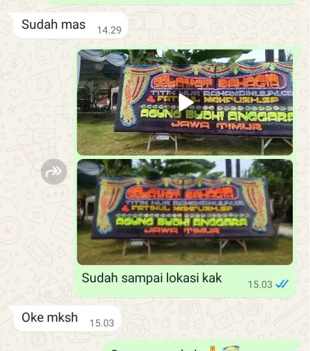 Pengiriman Papan Bunga Ballroom Wedding Serpong