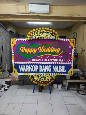 Papan Bunga di Ballroom Wedding Serpong