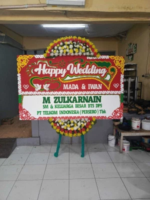 Papan Bunga di Ballroom Wedding Serpong