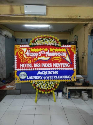 Papan Bunga di Ballroom Wedding Serpong
